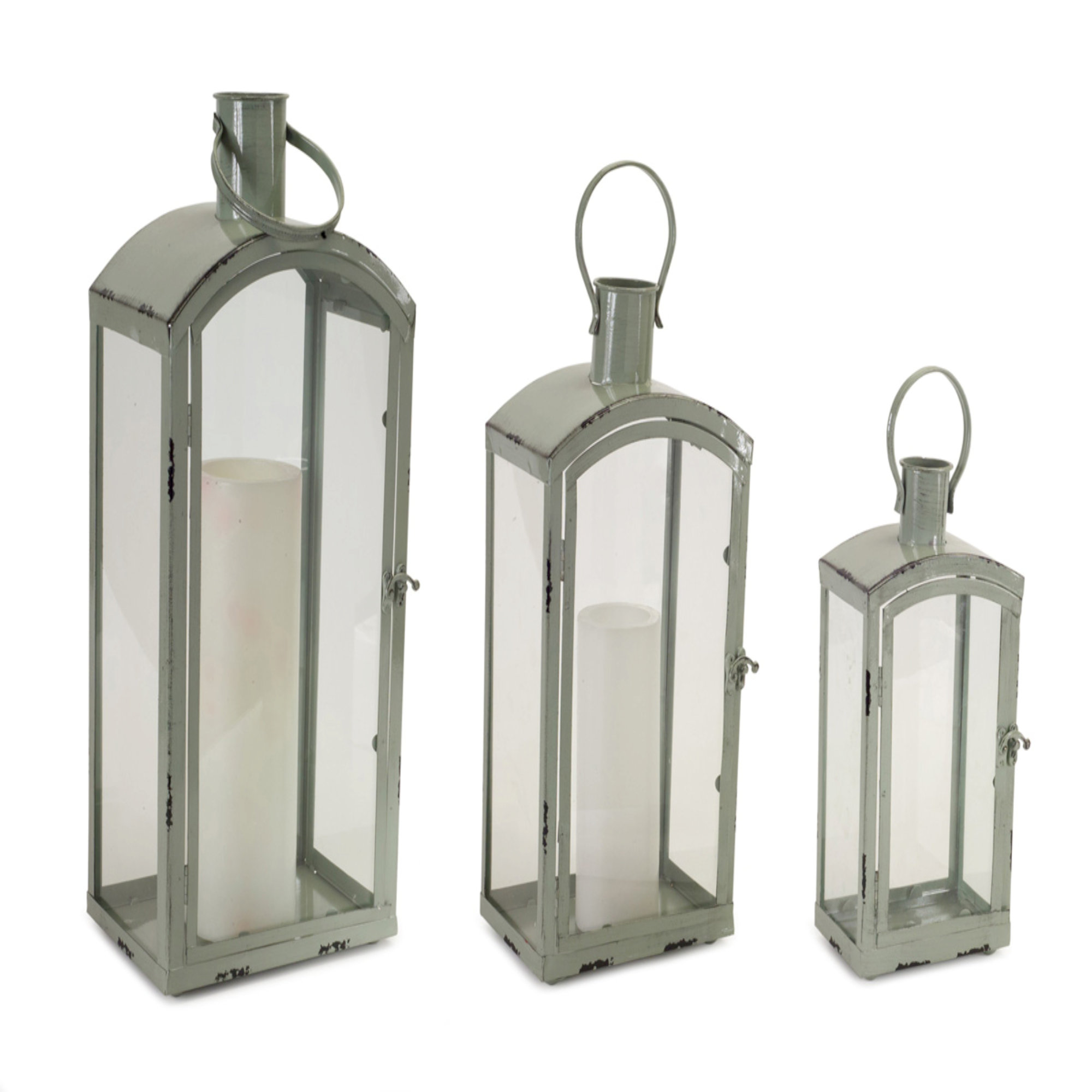 Breakwater Bay 3 Piece Metal Lantern Set &amp; Reviews | Wayfair