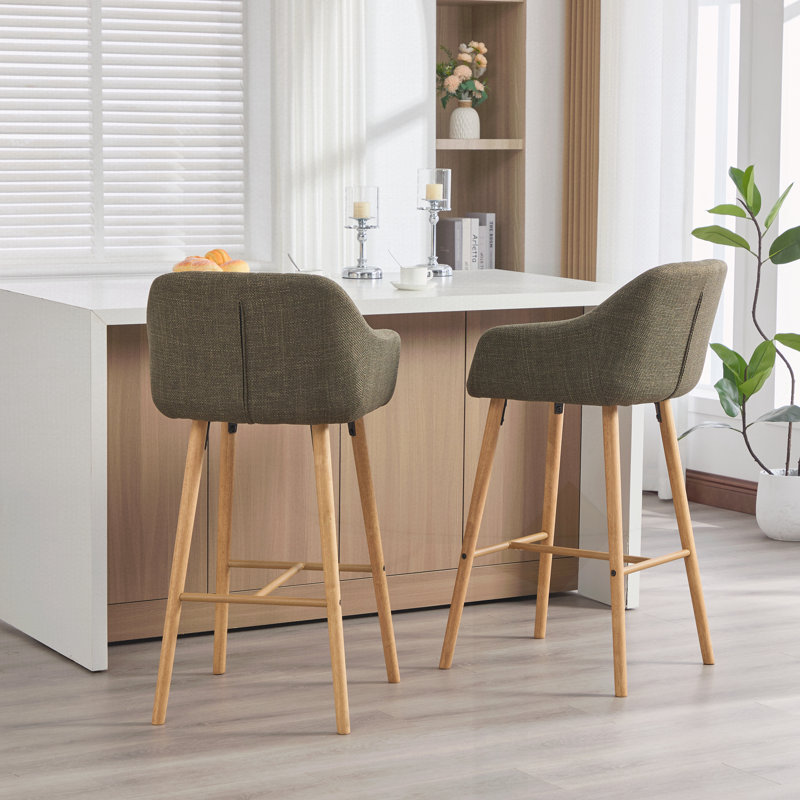 Ensemble de 2 tabourets de bar modernes, Vert