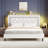 Alber Bed Frame with Storage Headboard, Upholstered Platform Bed Frame with Diamond Tufted Headboard and LED Lights, Wooden Slats Support, Noise Free-1692455152-1694491608
