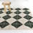 Quarterman Green Diamond Shag Area Rug-1389694521