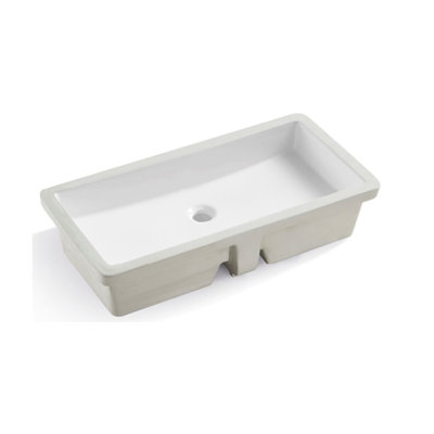 Kingsman Hardware 27.9'' Ceramic Rectangular Undermounted Bathroom Sink with Overflow -  MJ-2814