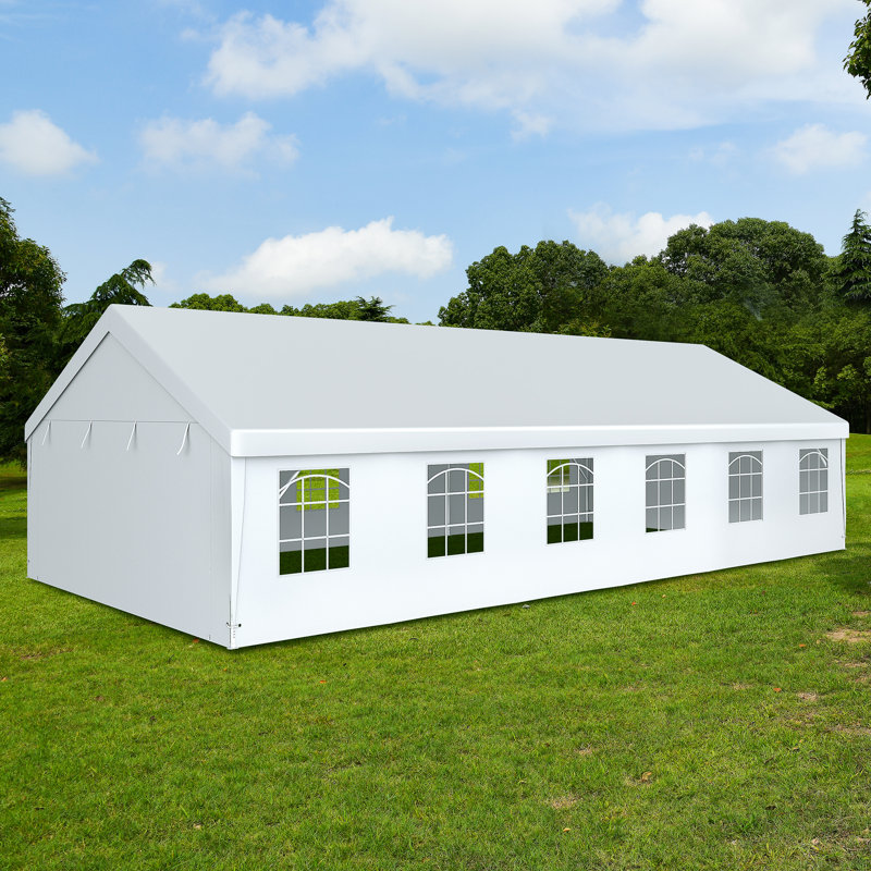 Outdoor White Party Tent with Windows, 20 (ft) W x 33 (ft) D