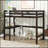 Twin High Loft Bed, Rubber Wood Loft Bed With Safety Guardrail, Built-In Desk, Ladder,Espresso