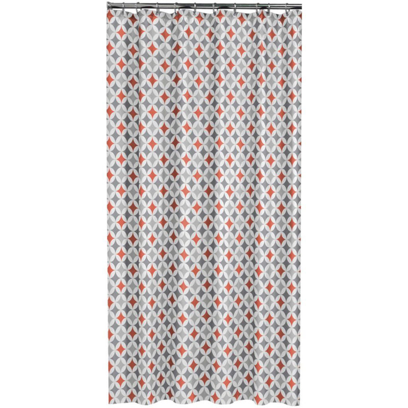 Sealskin Shower Curtain Diamonds 180cm, Coral