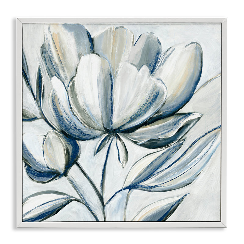 Ampoule de tulipe abstraite contrastante, giclée par Hannah Dawson, H 12 po x l 12 po