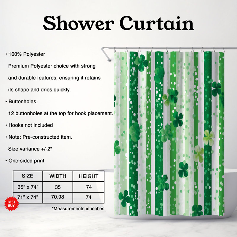 Patrick Glow - Premium Shower Curtain, 74"H x 71"W