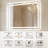 Frameless LED Bathroom Mirror 40x24 Inch, Tempered Glass, Wall-Mounted Vanity Mirror with Anti-Fog, 3 Colors Dimmable Light, Memory Function-1297865006