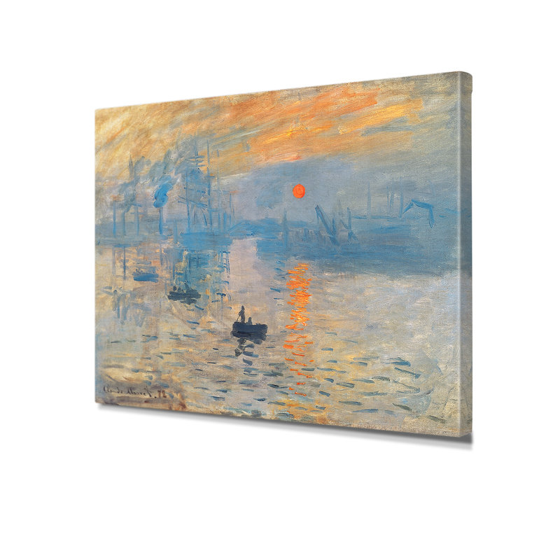 Impression, Sunrise par Claude Monet, reproduction d'art sur toile de coton sans acide, Toile tendue