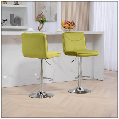 Tabourets de bar avec dossier et repose-pieds 2 pièces