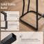 Tabourets de bar modernes en chenille rembourrée avec structure en métal, chaises de comptoir confortables, ensemble de 2-805947096