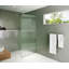 Aurora 36 in. x 78 in. Fully Frameless Fluted Radius Single Fixed Shower Panel-1590048590-1480847145
