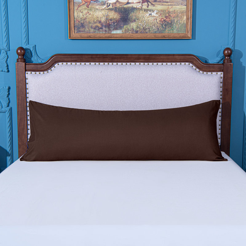 Luxe Microfiber Cover Body Pillow, Dark Brown