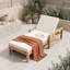 Chaise longue d'extérieur réglable en bois d'acacia avec coussins-1230573041