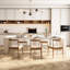 Console multifonctionnelle 118,50 po, blanc, matériaux, conception artistique extensible peu encombrante, peu encombrante, entretien facile-1735940945-1735940954