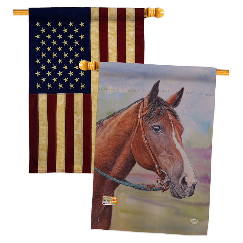Drapeau de jardin en polyester 2 côtés 18,5 x 13 po