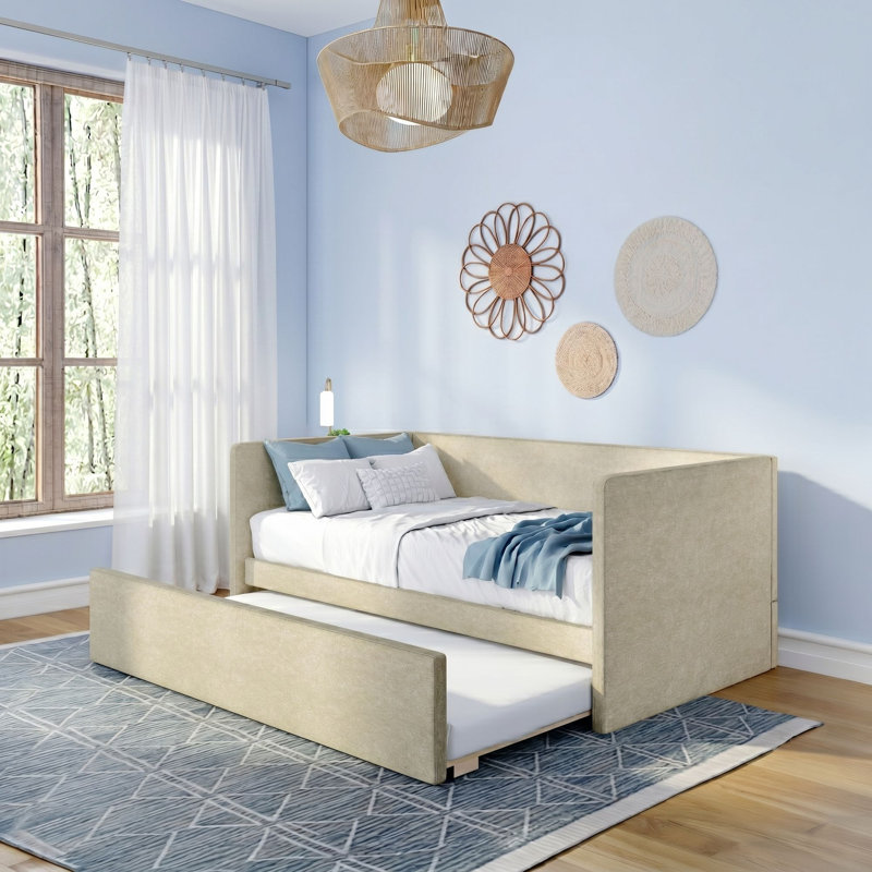 Lit de jour simple avec couchette Delaney, Gruau