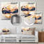 Dreamy Golden Mountain V - Abstract Marble Metal Wall Art-480644189