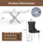 7-Piece Rectangular Glass Dining Set, 63" Modern Tempered Glass Dining Table With Velvet Upholstered Seats-1503297187-1503297185-1503297184