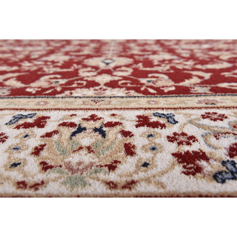 Red Area Rug, Round 133cm