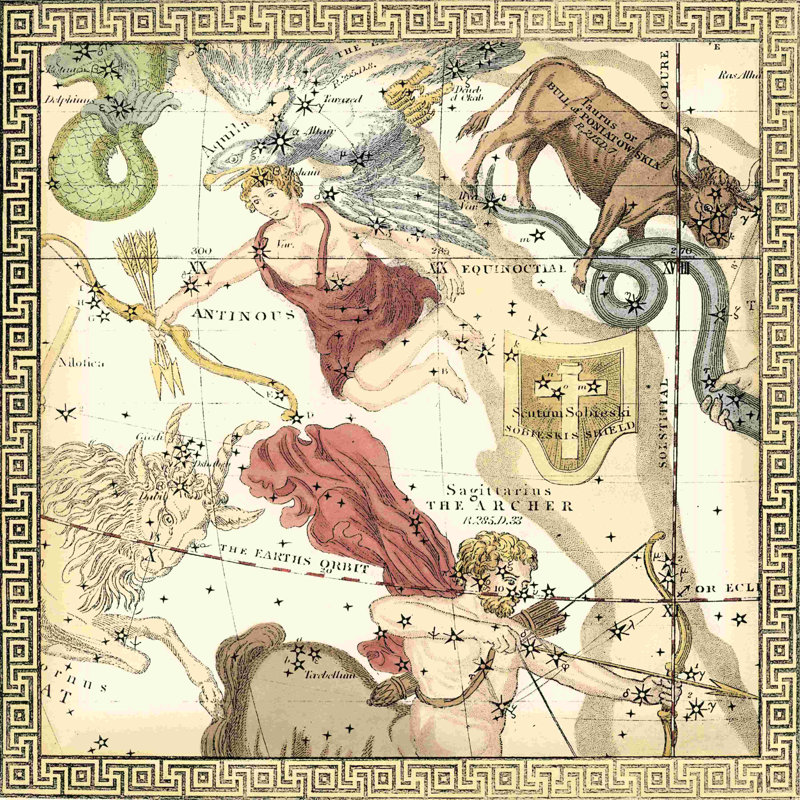 " Zodiac Chart II ", 12" H x 12" W