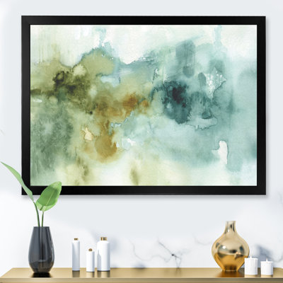 «Abstract Watercolor Green House», reproduction d'art sur toile