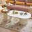Cream wind rock panel end table combination