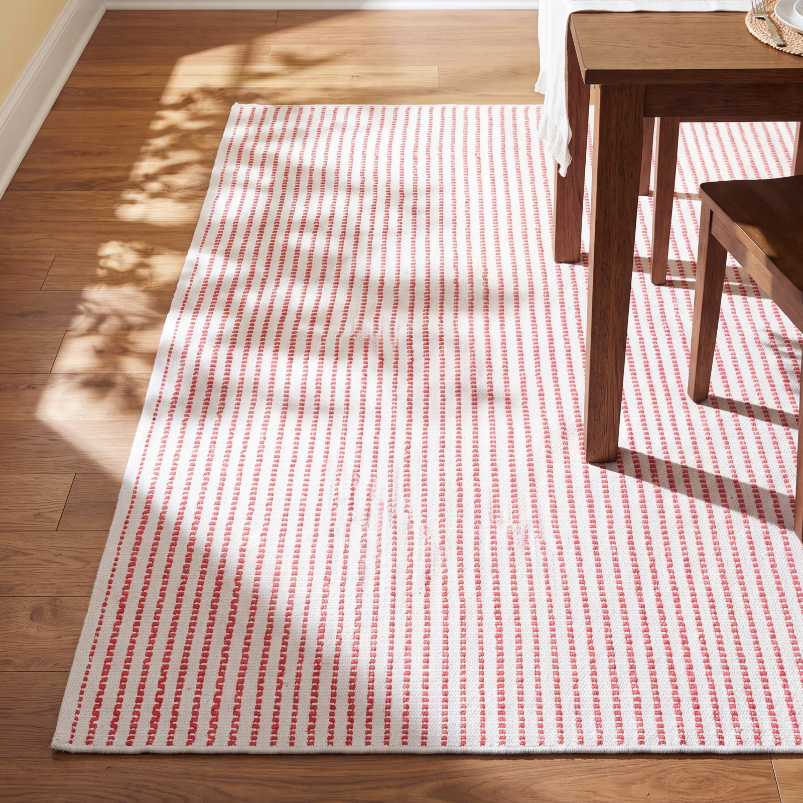 Hand-Woven Chevron Cotton Rug, Rectangle 9' x 12'
