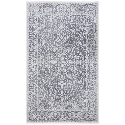 Tapis gris foncé / crème Calidia