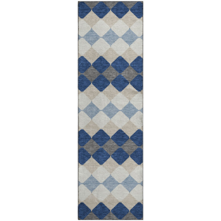 Premium Machine Washable Bunderberg AMF1007 Geometric Rug