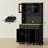 71" Tall Freestanding Kitchen Cabinet Black