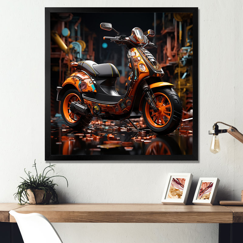 Scooter Serenity Nightly City II, Cadre simple noir, H 30 po x l 30 po x P 1 po