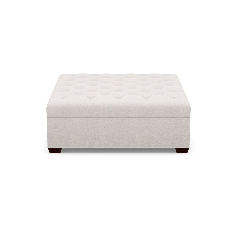 Square Tufted Ottoman, 8240-70, Walnut