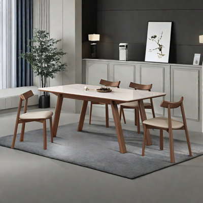 Ensemble de table de salle à manger en bois de frêne massif