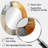 Gold Grey Gleaming Geometry XV - Large Oval Wall Mirror On Metal-732407734
