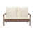 Beige Cushion/Teak Frame
