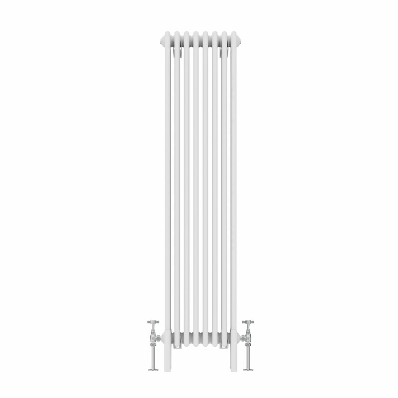 Adamski Vertical Traditional 4 Column Radiator 1500x380mm, White