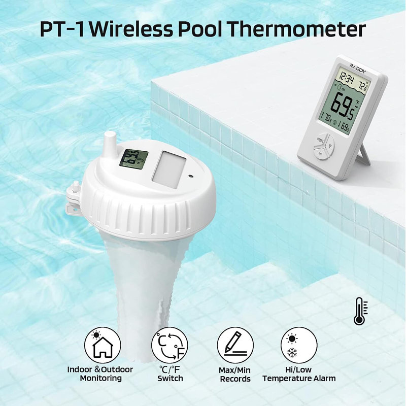 Floating Easy Read Wireless Digital Water Thermometer