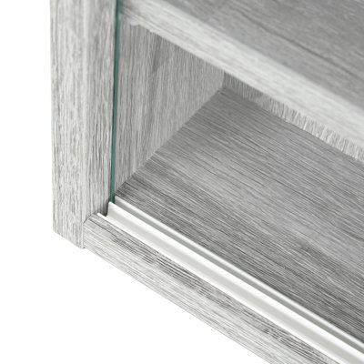 5-Tier Display Cabinet, Glass Display Case With 2 Doors And Adjustable Shelves, Wall-Mounted by Wrought Studio