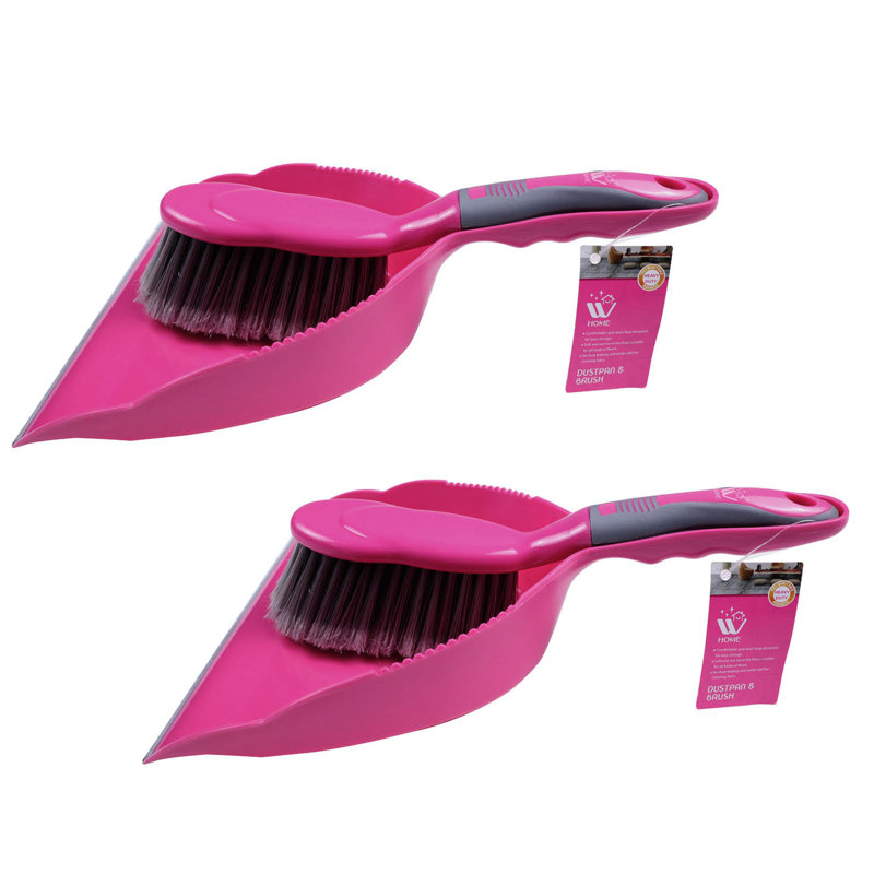 Ensemble de pelle à poussière et brosse WBM, nettoyant de plancher polyvalent, pour bureau à domicile, (paquet de 2)