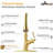 Pull Down Single Handle Kitchen Faucet with Sprayer and Deck Plate-215106644