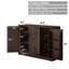 Buffet Farmhouse avec portes de grange, armoire de rangement de cuisine 47,2 po-84293536