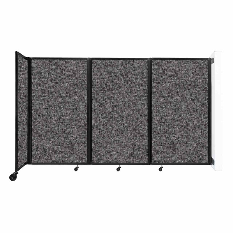11 - Cloison pliante à panneaux, 3, Gris anthracite, H 60 po x l 102 po x P 12 po