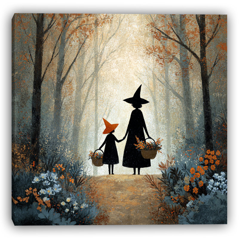 Art mural sur toile Witch Walk in Autumn Woods