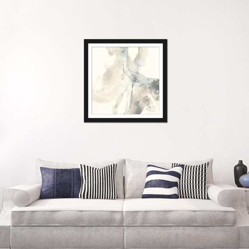 « divination iii », reproduction sur toile, H 16 po x l 16 po x P 1 po, Papier d'art encadré noir, Blanc