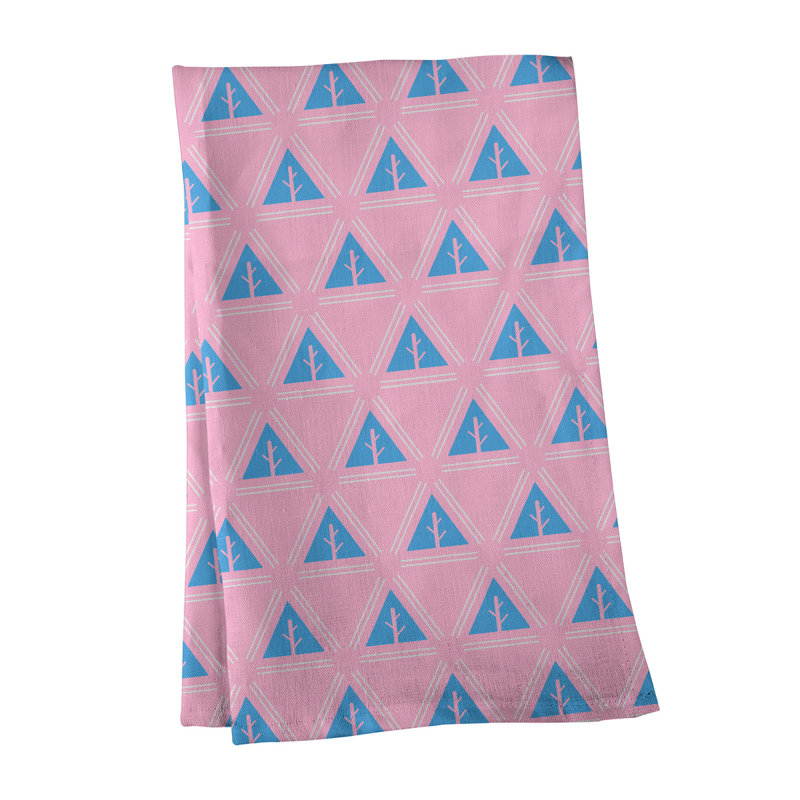 Theo Nath Tea Towel Kitchen Towel, Blue/Pink/White, Cotton Twill