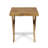 Outdoor Side End Table, 18 Inch Sandblasted Teak, Gray Acacia Wood-121489421