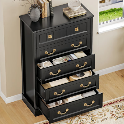 Farmhouse 5 Drawers Dresser for Bedroom, 48
