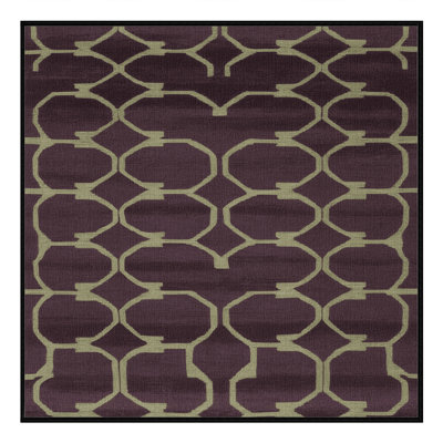 Machine Washable Trellis Black Area Rug