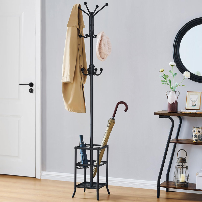 Metal Freestanding Coat Rack, Black