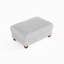 Ermia Modern Upholstered Faux Fur Square Ottoman-111687805